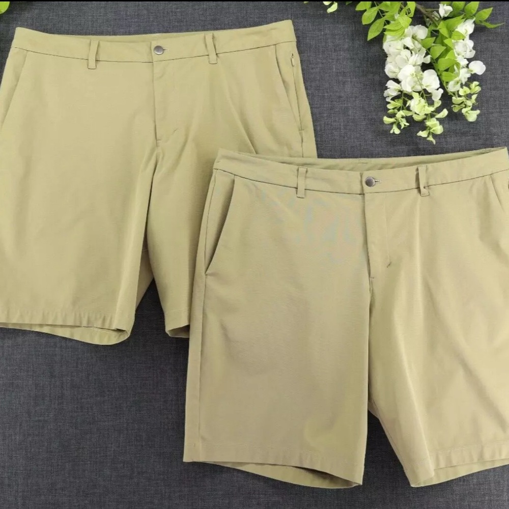 Lululemon Men's Pair of 2 Commission Classic-Fit Short 10" Warpstreme Khaki 38